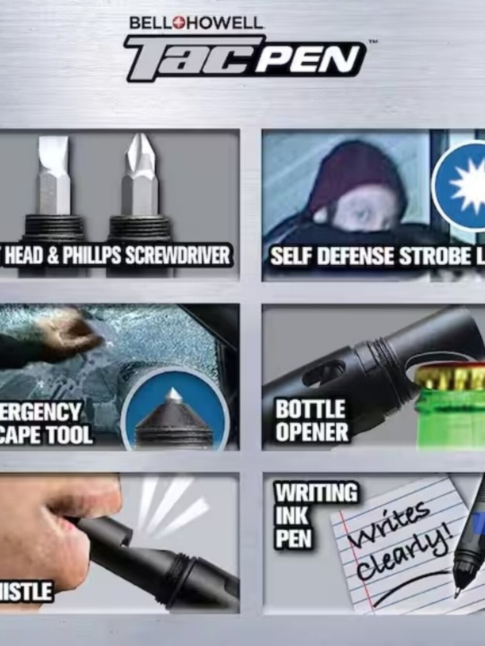 Bell And Howell 9 In 1 TacPen Tactical Multi-Tool Pen